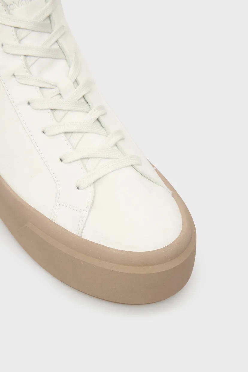 Женские белые замшевые хайтопы FLATFORM 4