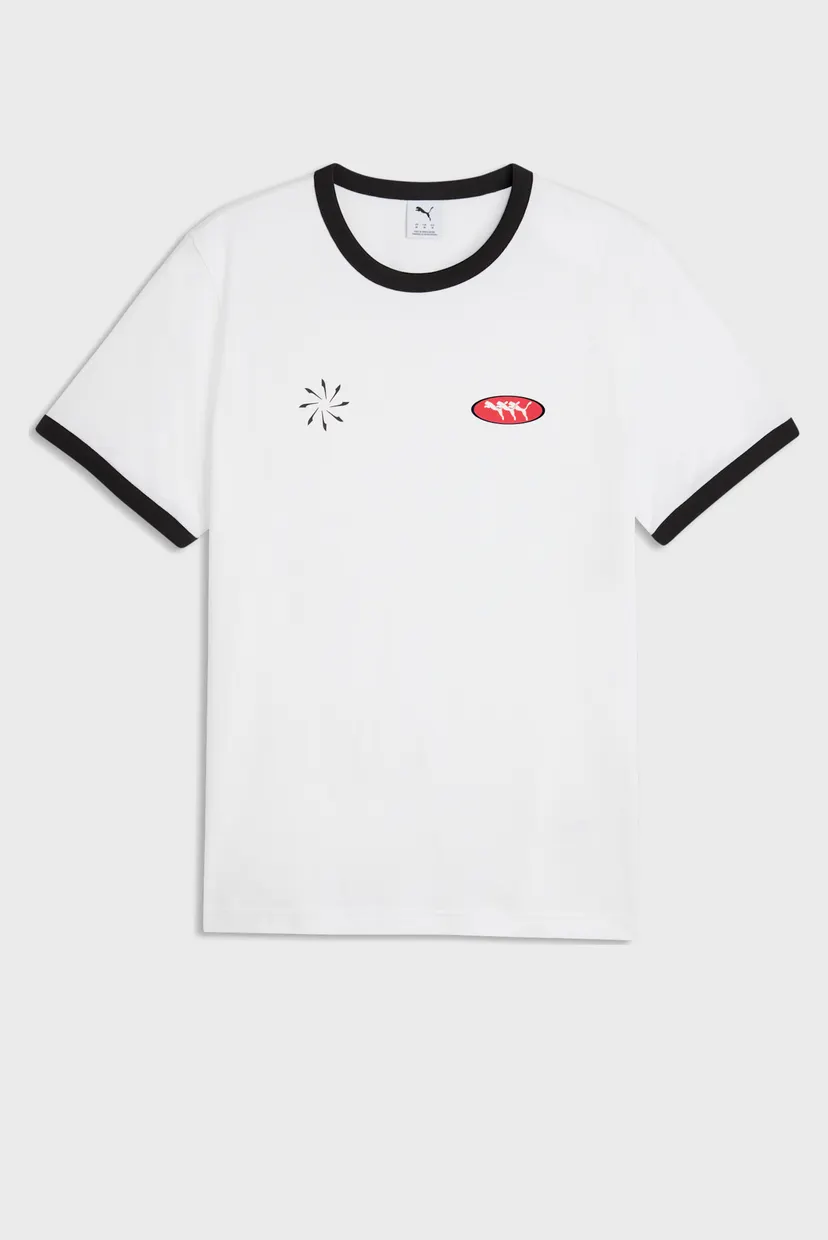 Белая футболка FUTURE.PUMA.ARCHIVE Ringer Tee Unisex (унисекс) 5