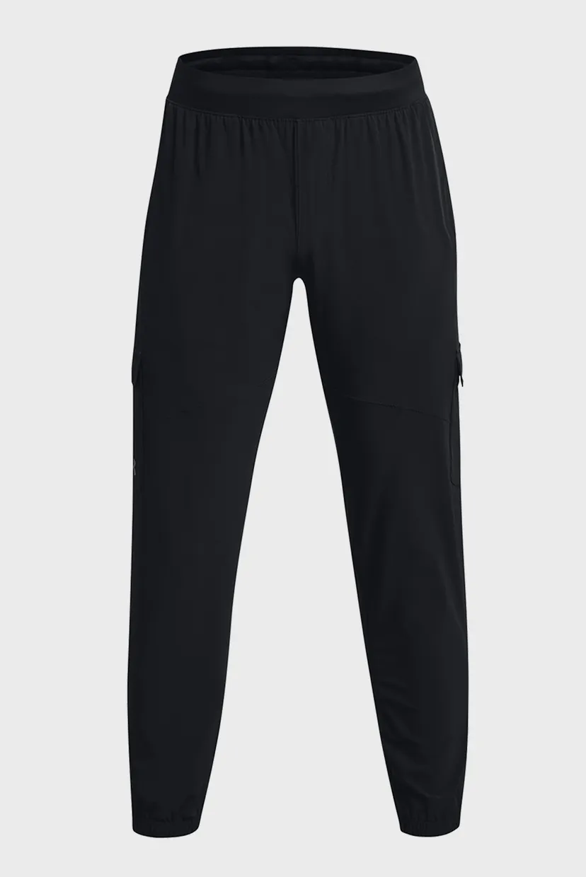 Чоловічі чорні спортивні штани UA Stretch Woven Cargo Pants 6