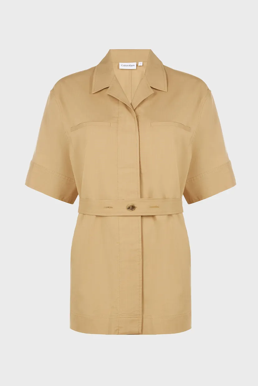 Жіноча бежева сорочка SOFT TAILORED 4