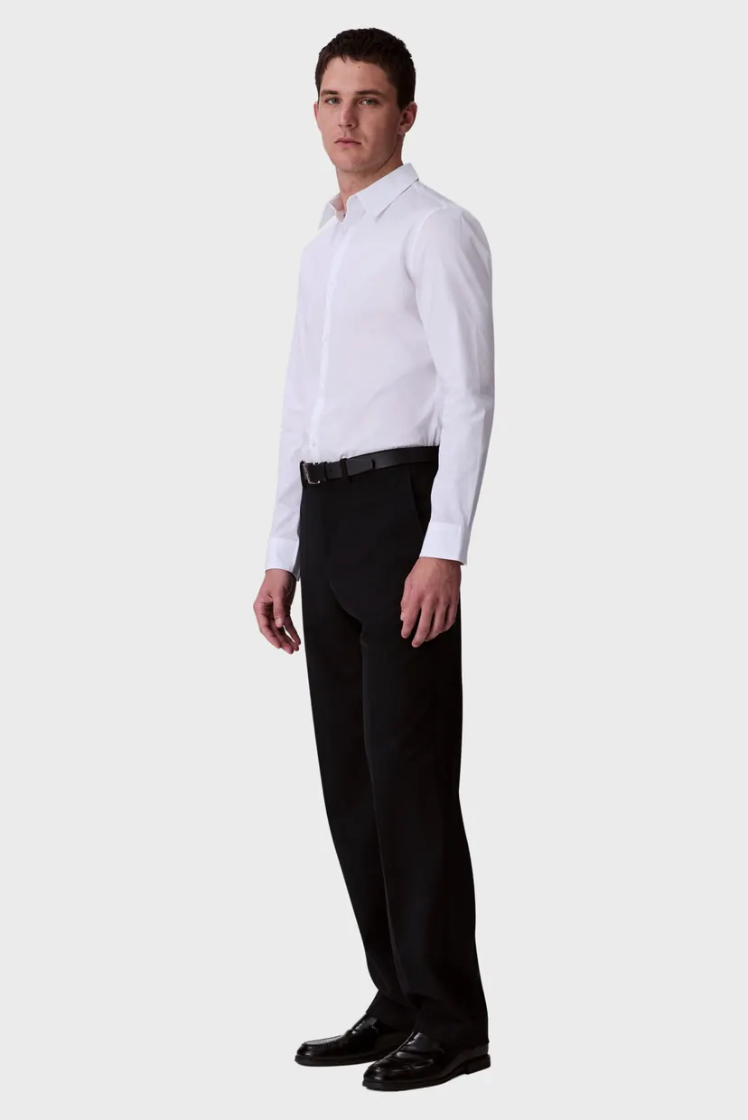 Мужская белая рубашка LS SOLID SUPIMA STRETCH 3