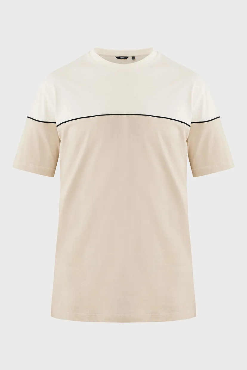 Чоловіча бежева футболка Colorblock t-shirt regular fit 6