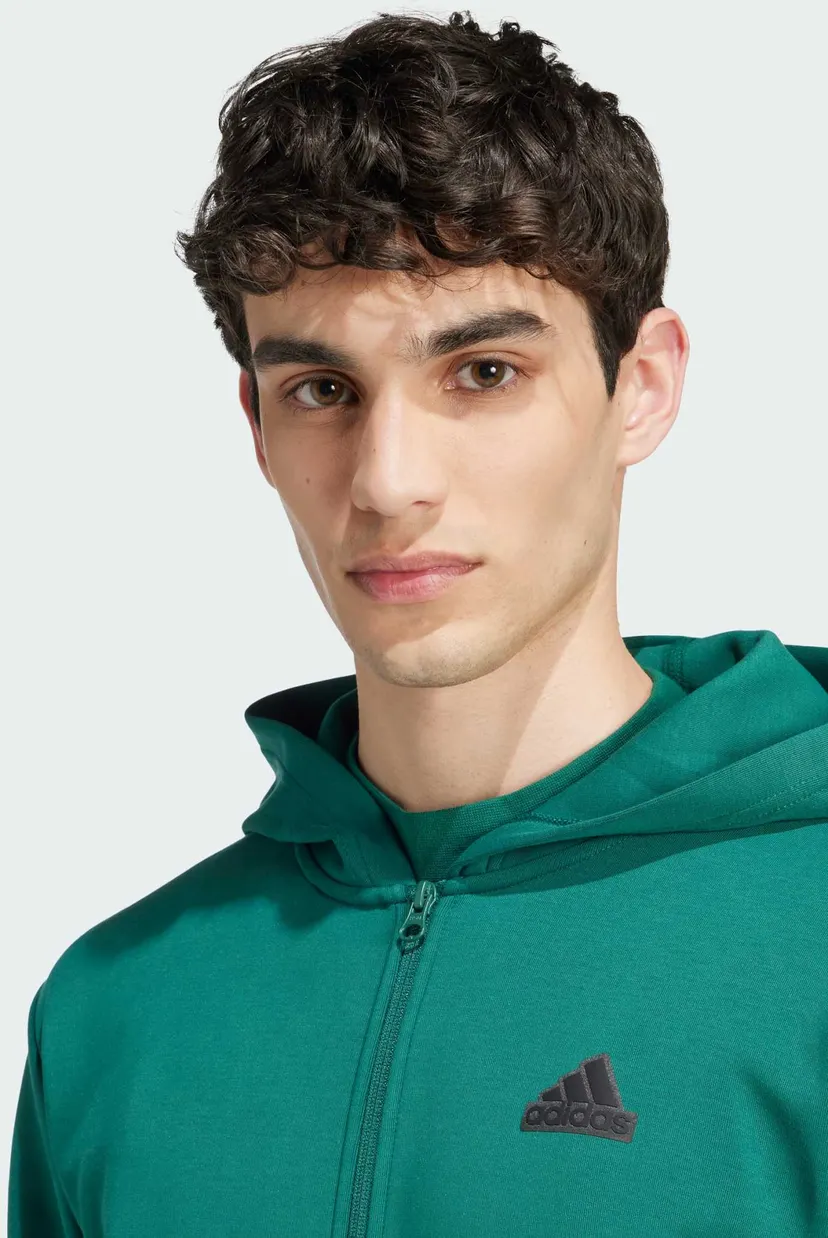 Чоловіче зелене худі Future Icons 3-Stripes Full Zip 4