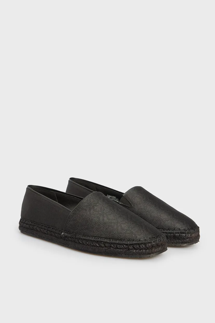 Жіночі чорні еспадрилі з візерунком FLAT ESPADRILLE - JACQ 3