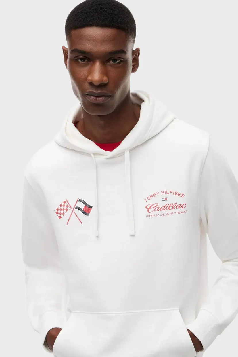 Чоловіче біле худі TH x Cadillac Formula 1® Team 4