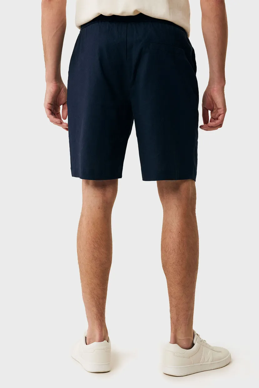 Чоловічі темно-сині лляні шорти DANIEL Basic linen shorts 3