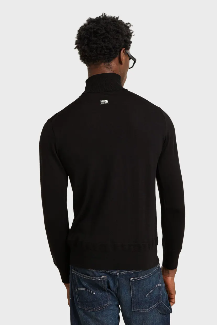 Мужской черный шерстяной гольф Premium core turtle knit 3