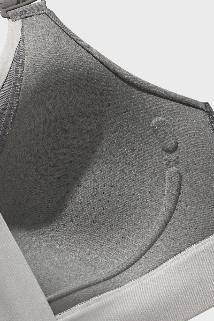 Жіночий сірий топ UA Infinity High Zip 2.0 Bra 6