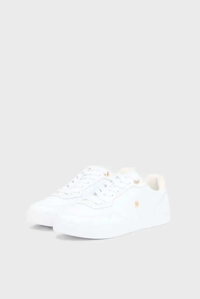 Женские белые кожаные сникерсы CASUAL CUPSOLE 3