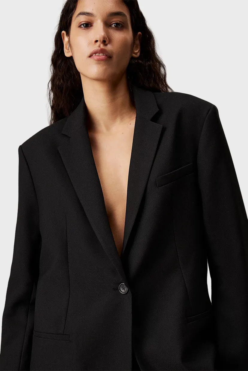 Женский черный жакет ESSENTIAL RELAXED BLAZER 4