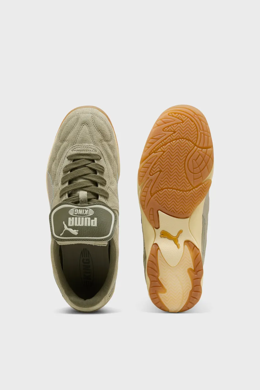 Оливкові замшеві кросівки King Indoor Suede Sneakers Unisex 4