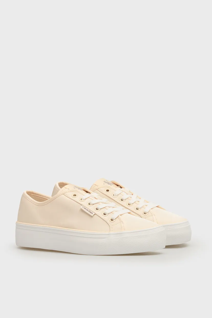 Женские бежевые сникерсы FLATFORM 3