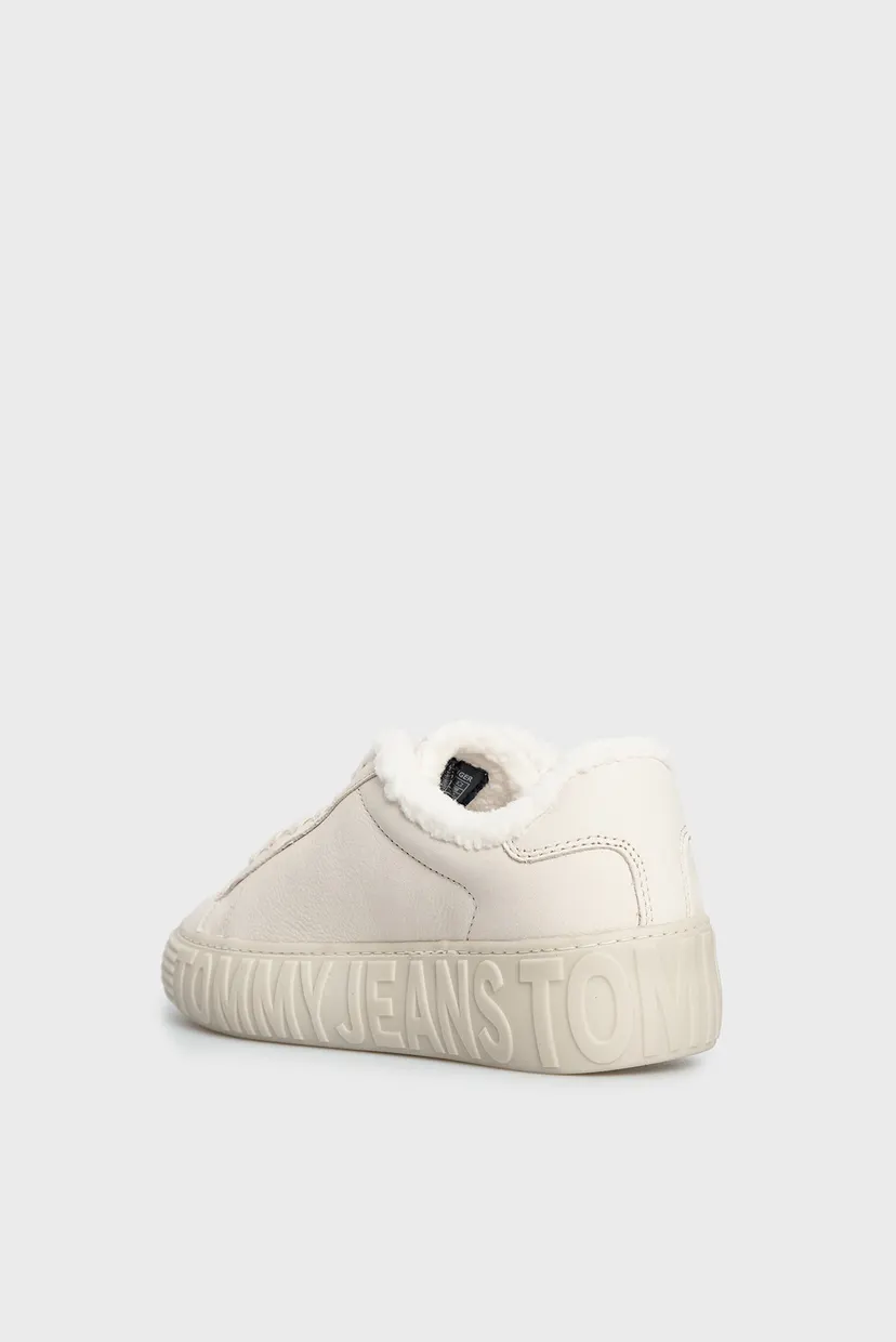 Жіночі бежеві шкіряні снікерcи TOMMY JEANS NEW CUPSOLE LEAT 5