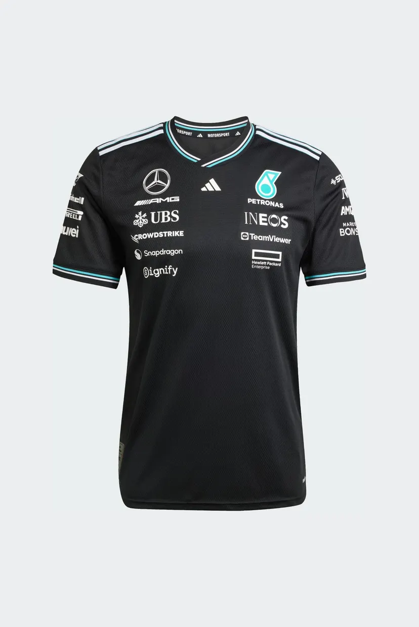 Чоловіча чорна футболка Mercedes - AMG Petronas Formula One Team Driver Authentic 6