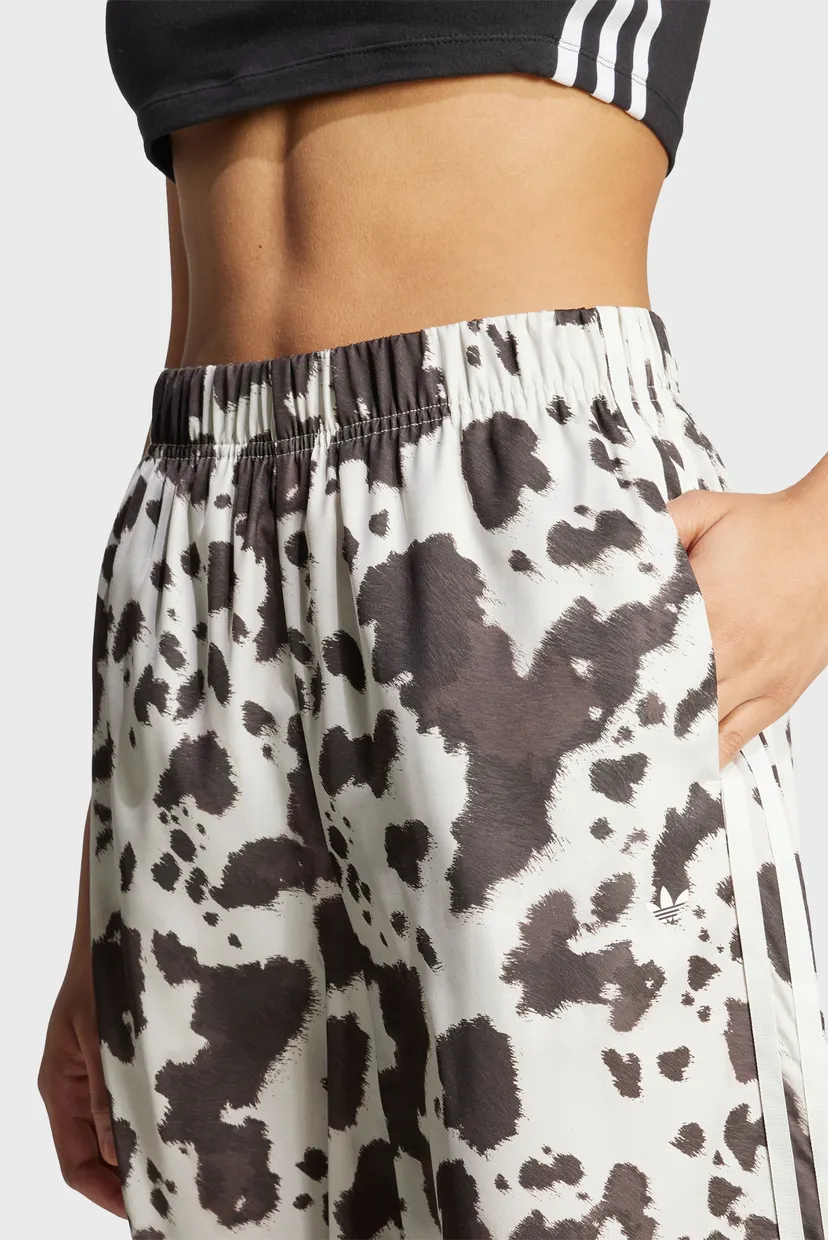 Жіночі білі спортивні штани з візерунком adidas Originals Satin Wide Leg 4
