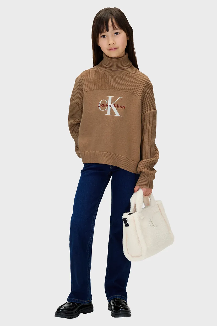 Дитячий коричневий светр MONOLOGO ROLLNECK 4