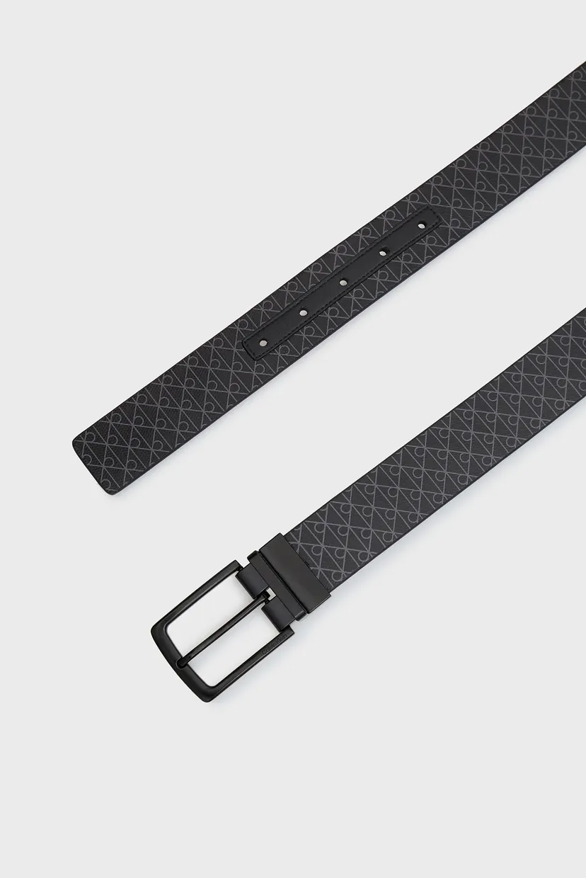 Мужской черный двусторонний ремень CASUAL PIN COATED 3
