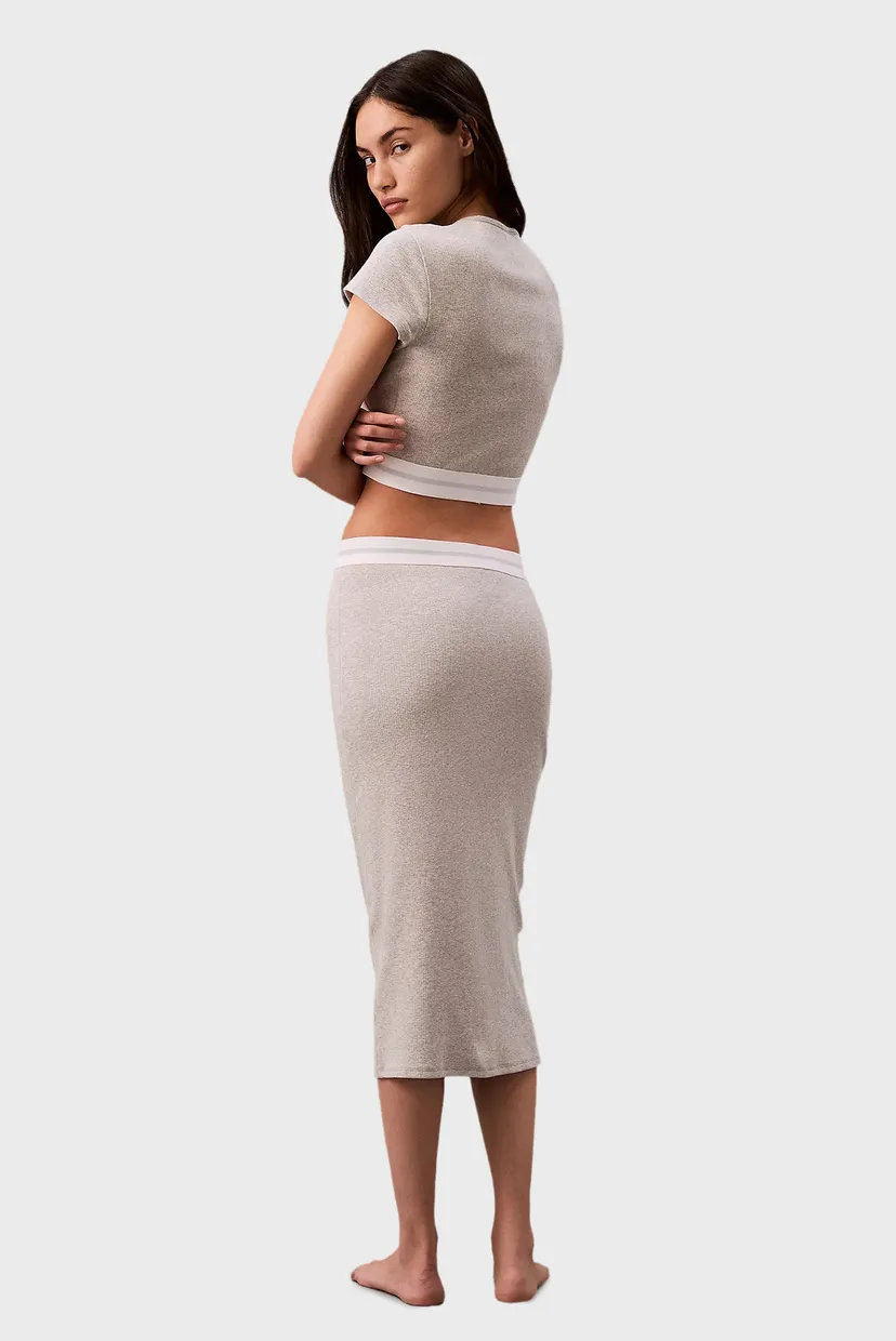Жіночий сірий топ RIB CROP TEE 3