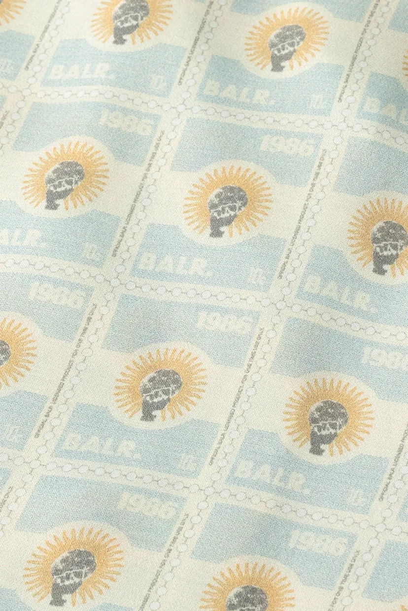 Чоловіча блакитна сорочка з візерунком GOTL Stamp Box 6