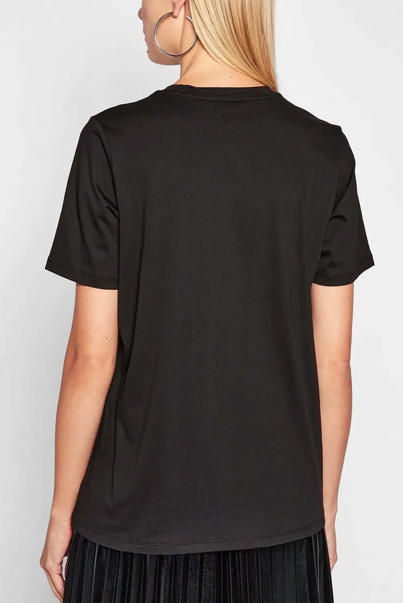 Жіноча чорна футболка KORS STUD SMRCAMP TEE 3