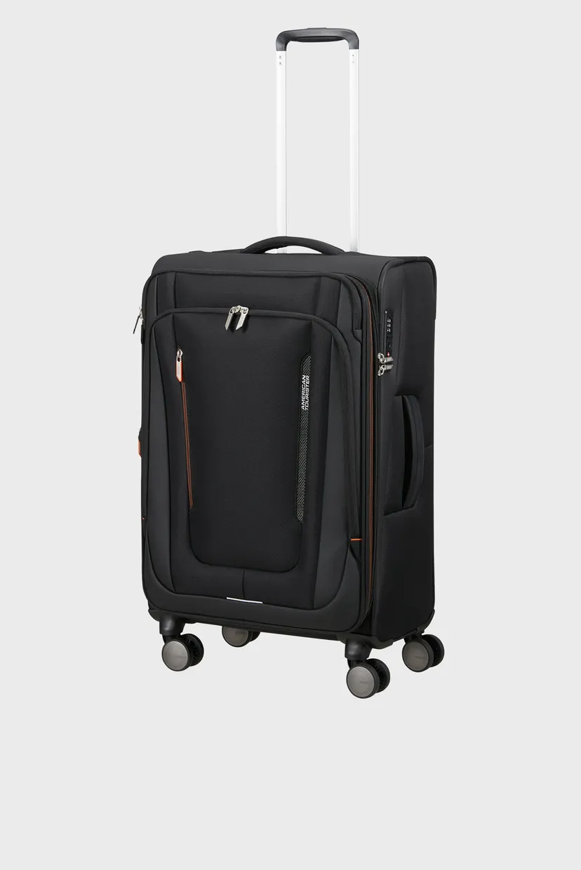 Черный чемодан 68 см WANDERLITE 6