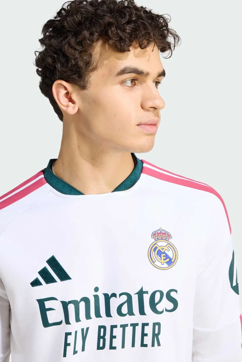 Чоловічий білий лонгслів з візерунком Real Madrid 26/27 4
