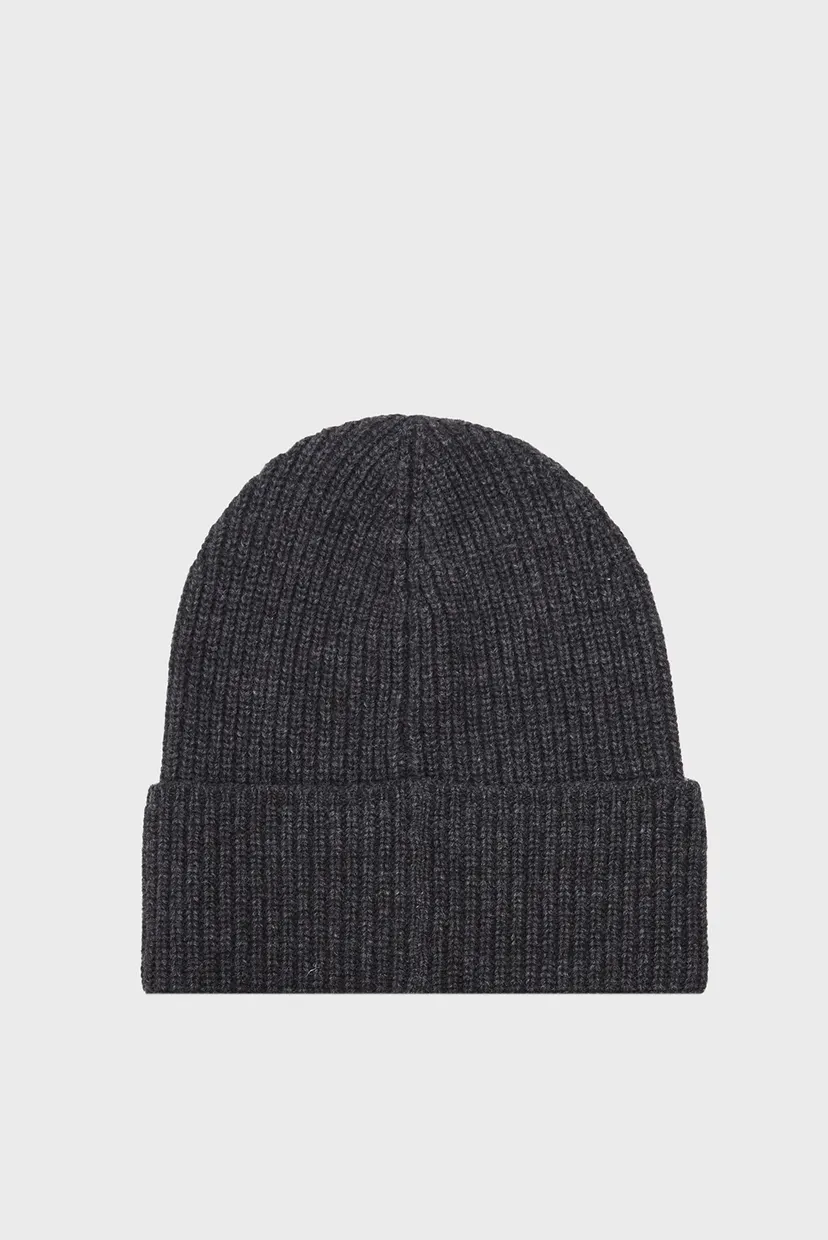 Чоловіча темно-сіра вовняна шапка DADDY WOOL BEANIE 3