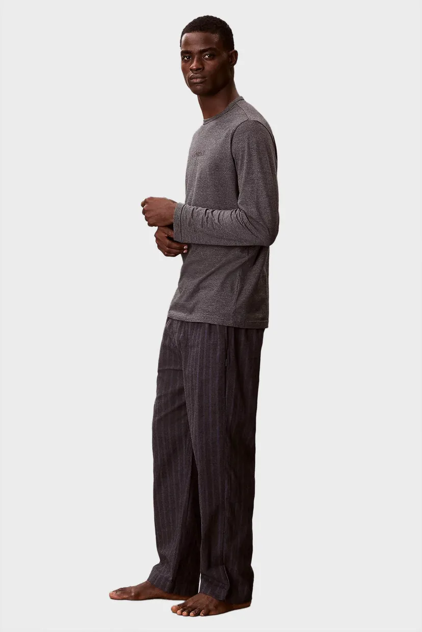 Чоловіча темно-сіра піжама (лонгслів, брюки) TEE PANT 3