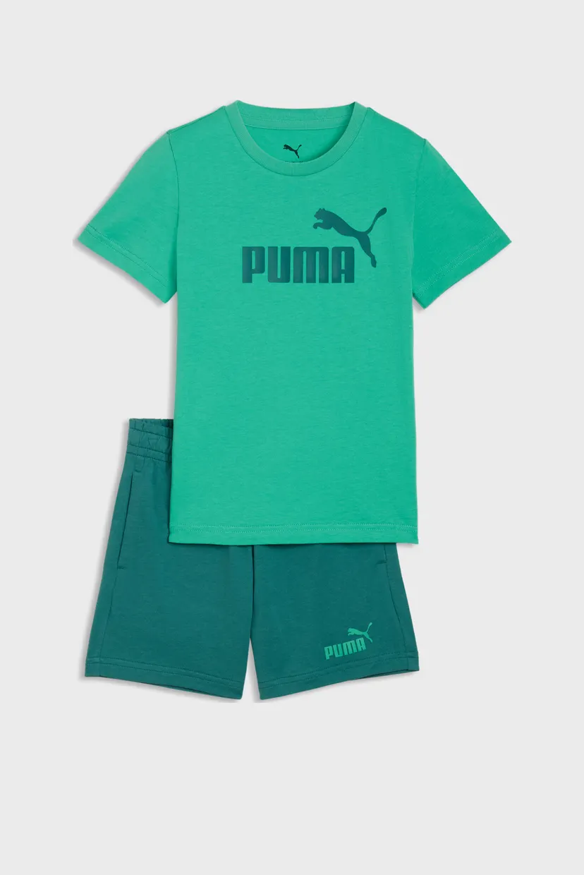 Детский зеленый комплект одежды (футболка, шорты) Essentials No.1 Logo Tee and Shorts Set Kids 4