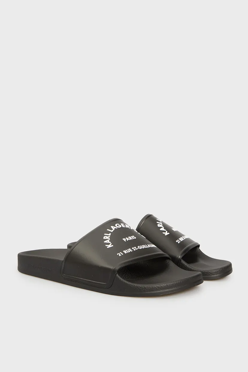 Мужские черные слайдеры KONDO Maison Karl Slide 3