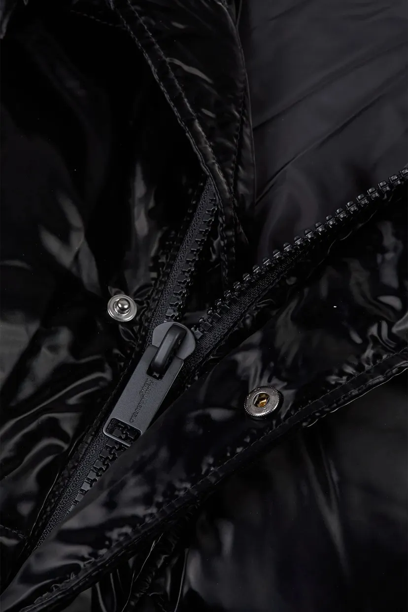 Мужская черная куртка relaxed shiny puffer 3