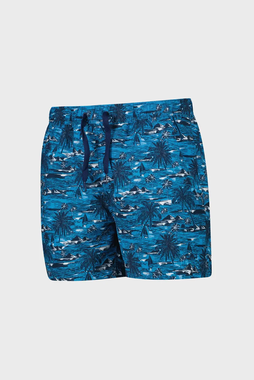 Чоловічі блакитні плавальні шорти з візерунком PRINTED MICROFIBER 3