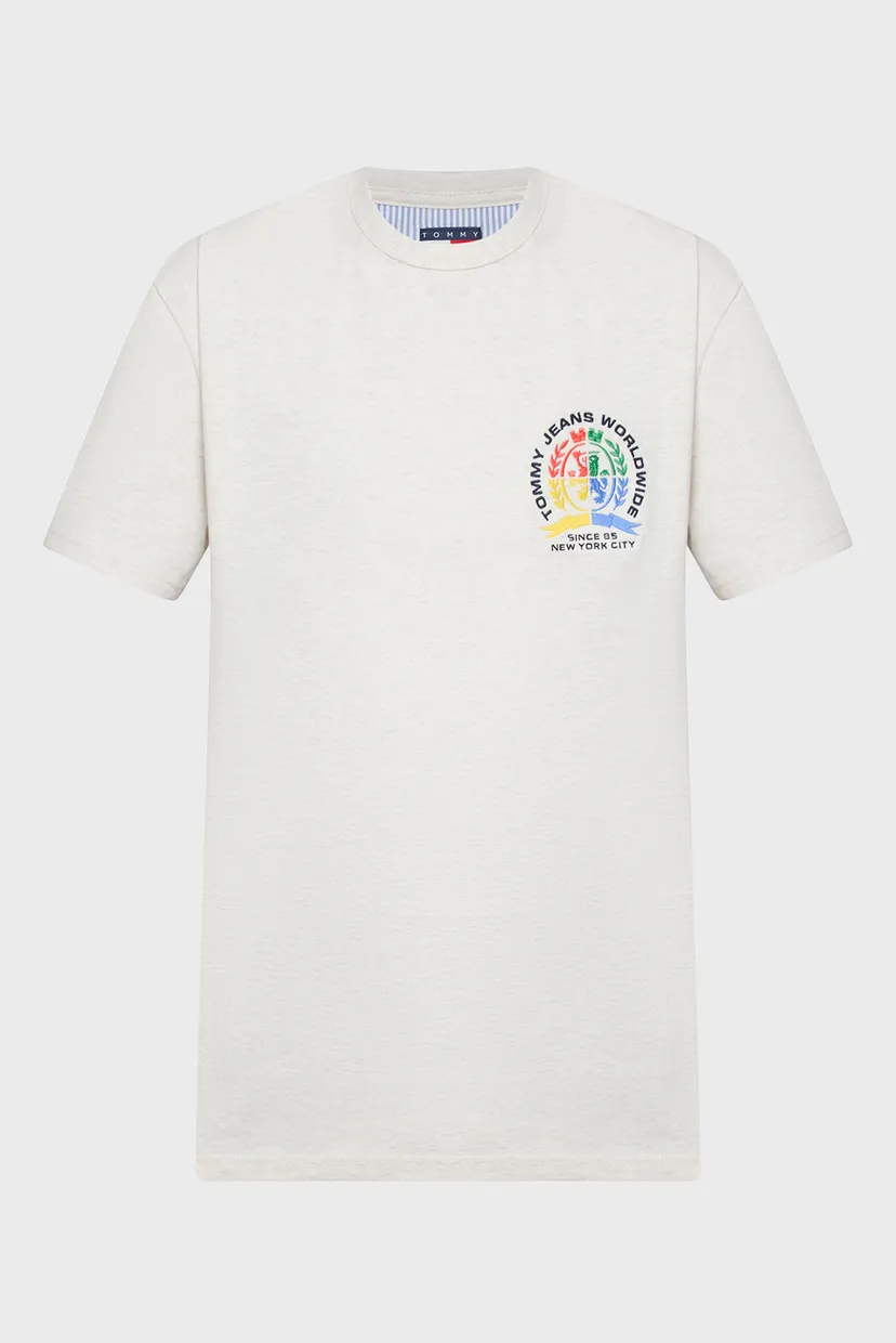 Мужская серая футболка TJM REG POP CREST TEE EXT 6