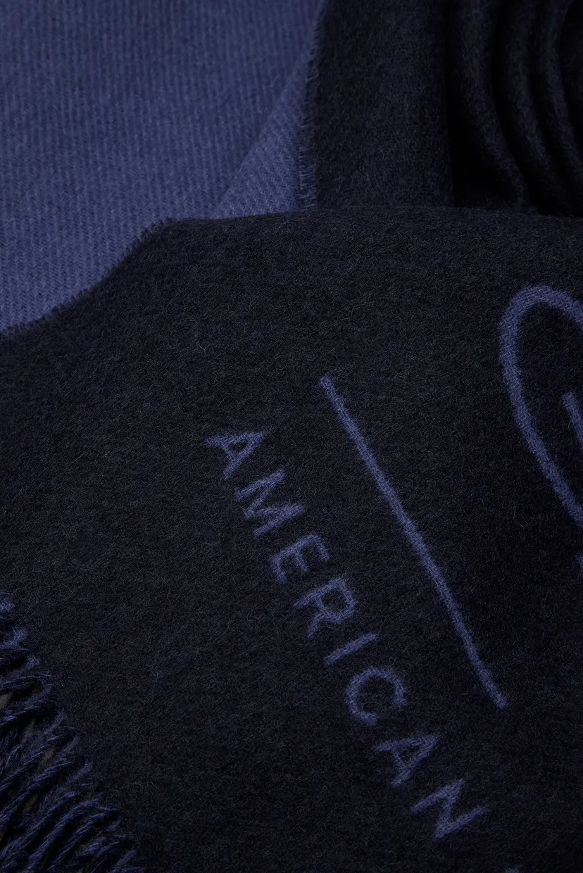 Чоловічий темно-синій вовняний шарф TONAL ARCHIVE WOVEN SCARF 3