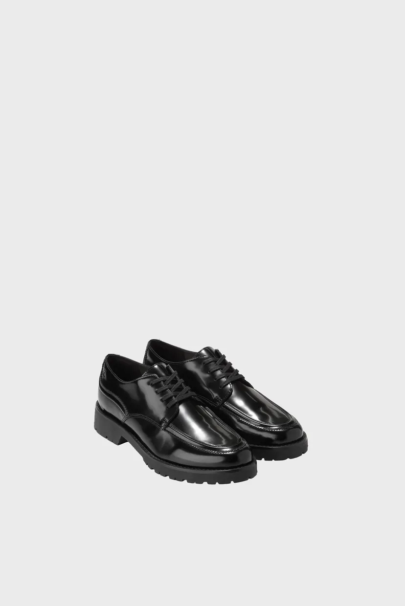 Женские черные кожаные оксфорды Treena Lug Oxford 5
