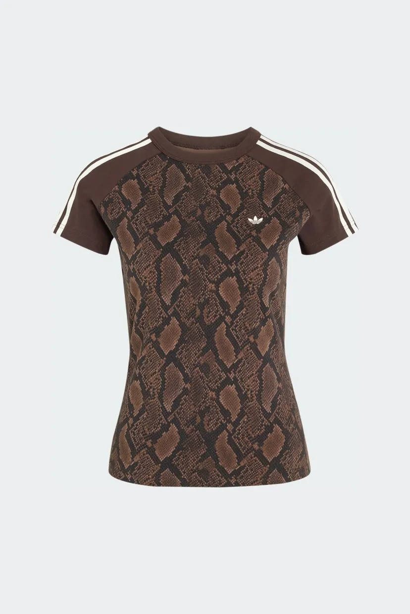 Жіноча коричнева футболка з візерунком SNAKE PRINT CALI 6