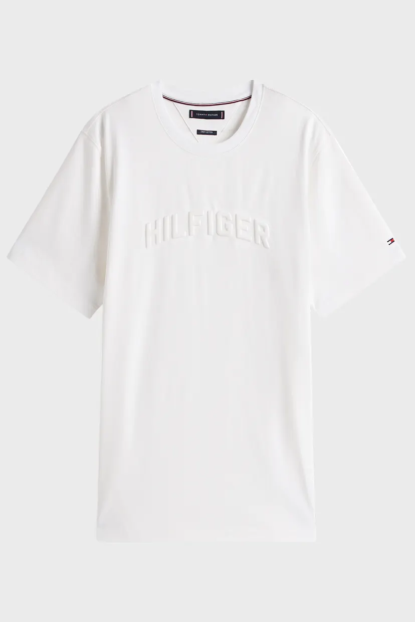 Чоловіча біла футболка HILFIGER ARCH EMBOSSED 4