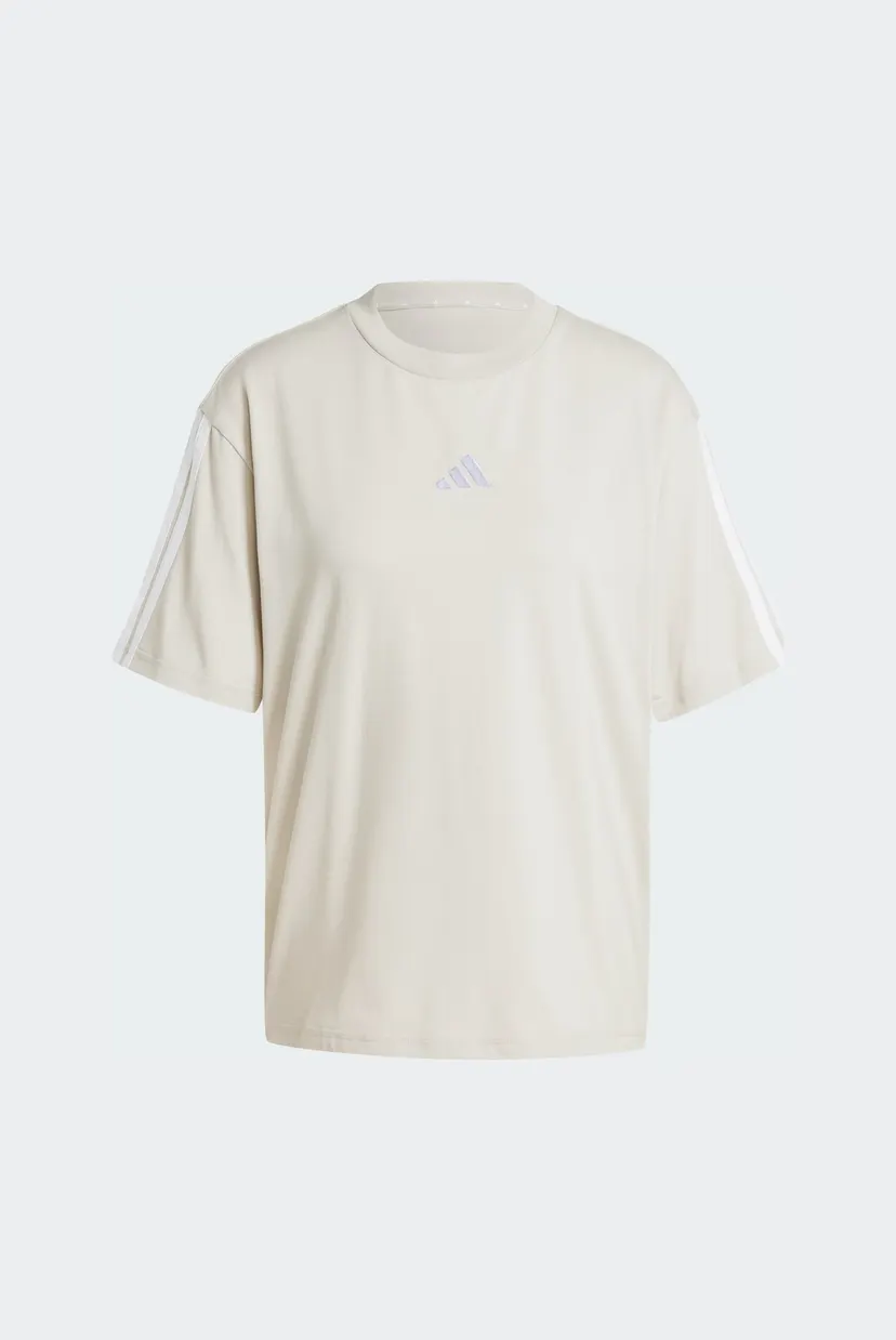 Жіноча бежева футболка Essentials 3-Stripes Boyfriend 6