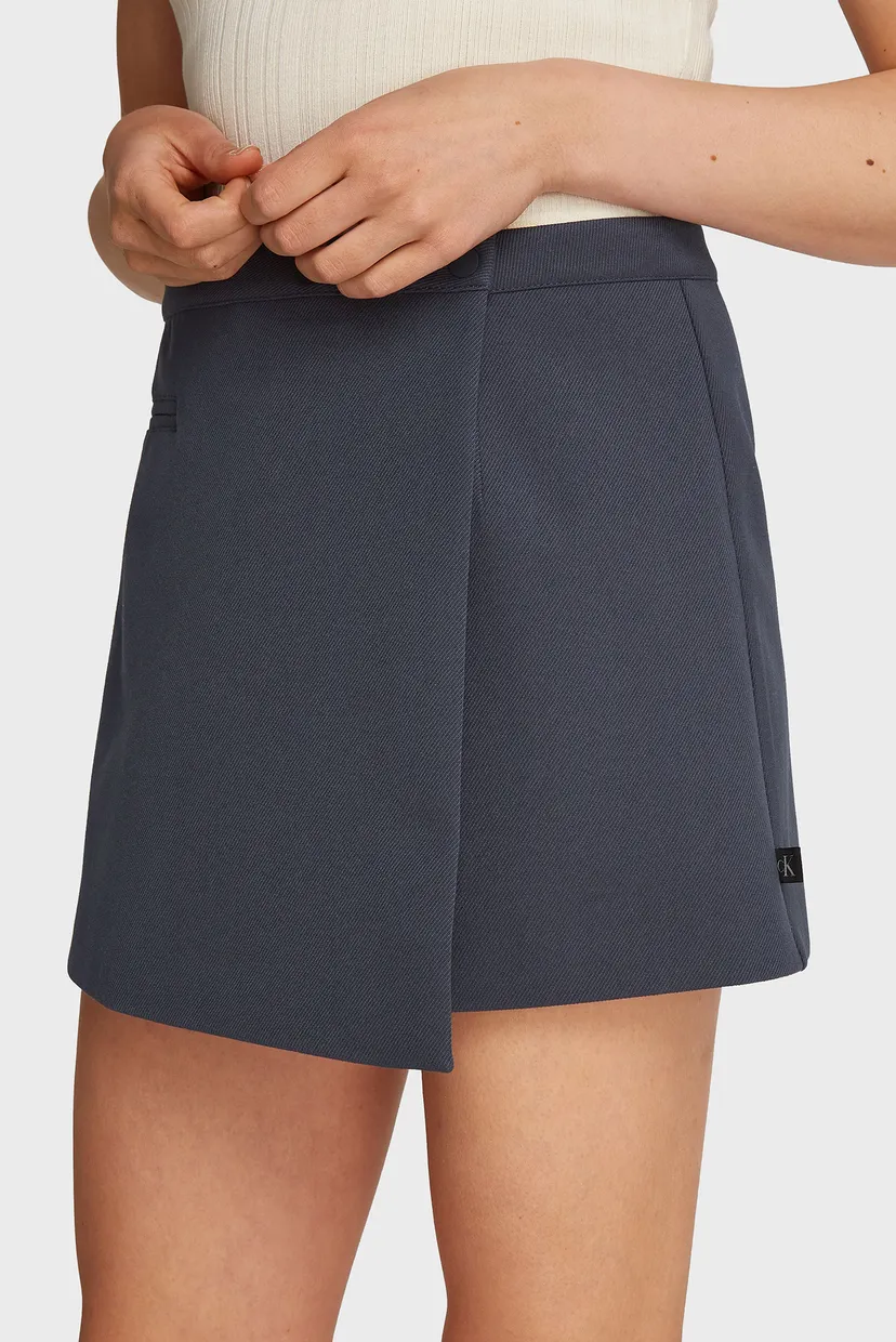 Жіноча синя спідниця WRAP SKIRT 4