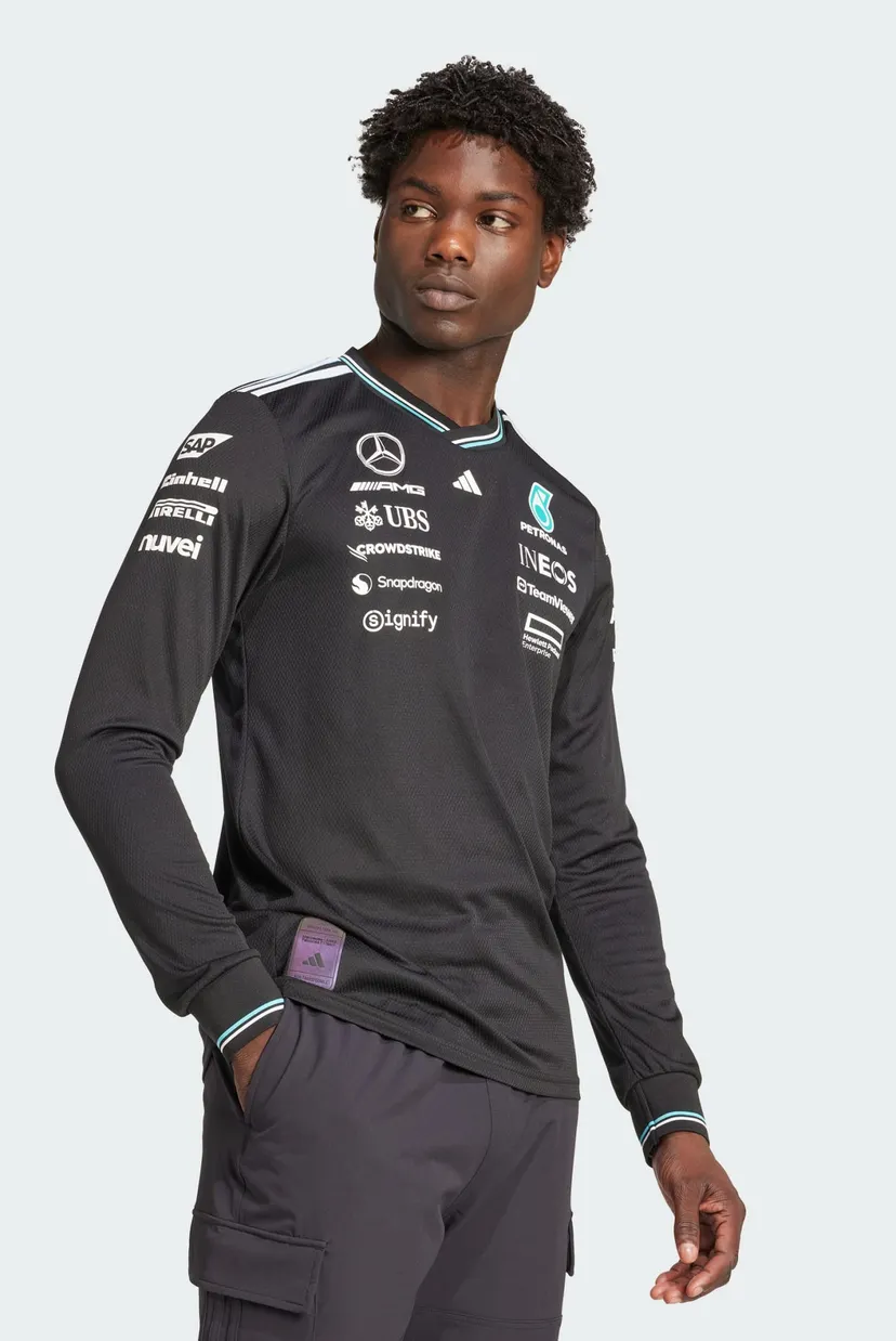 Мужской черный лонгслив Mercedes - AMG Petronas Formula One Team