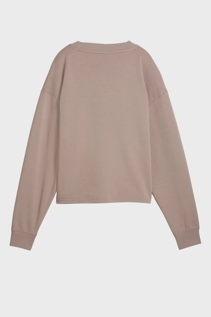 Женский пудровый свитшот Essentials Elevated V-neck Sweatshirt Women 5