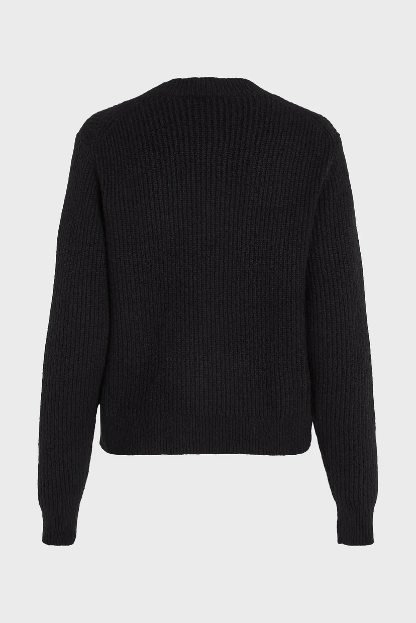 Жіночий чорний светр BOUCLE RIB C-NK RELAXED 5