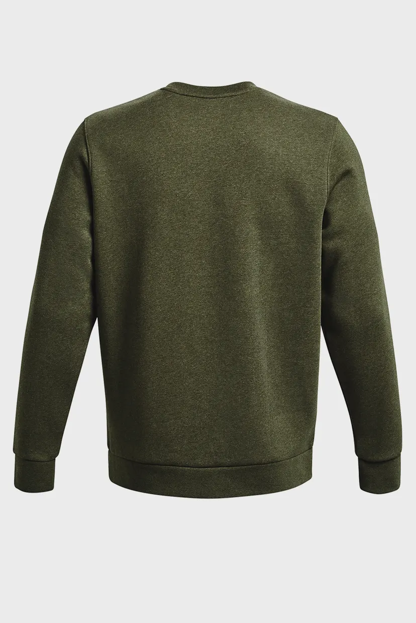 Чоловічий оливковий світшот UA Essential Fleece Crew-GRN 6