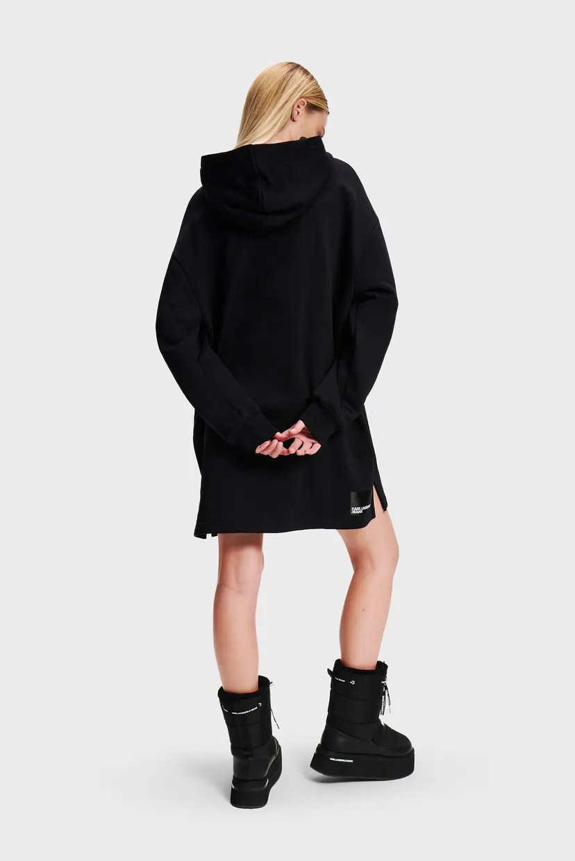 Женское черное платье sweat hoodie 3
