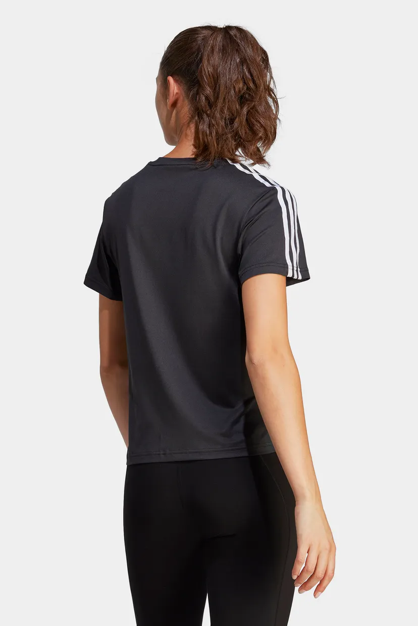 Женская черная футболка AEROREADY Train Essentials 3-Stripes 3
