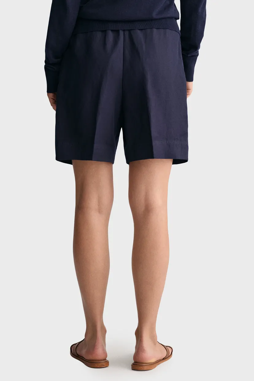 Жіночі темно-сині лляні шорти REL LINEN BLEND PULL ON 3
