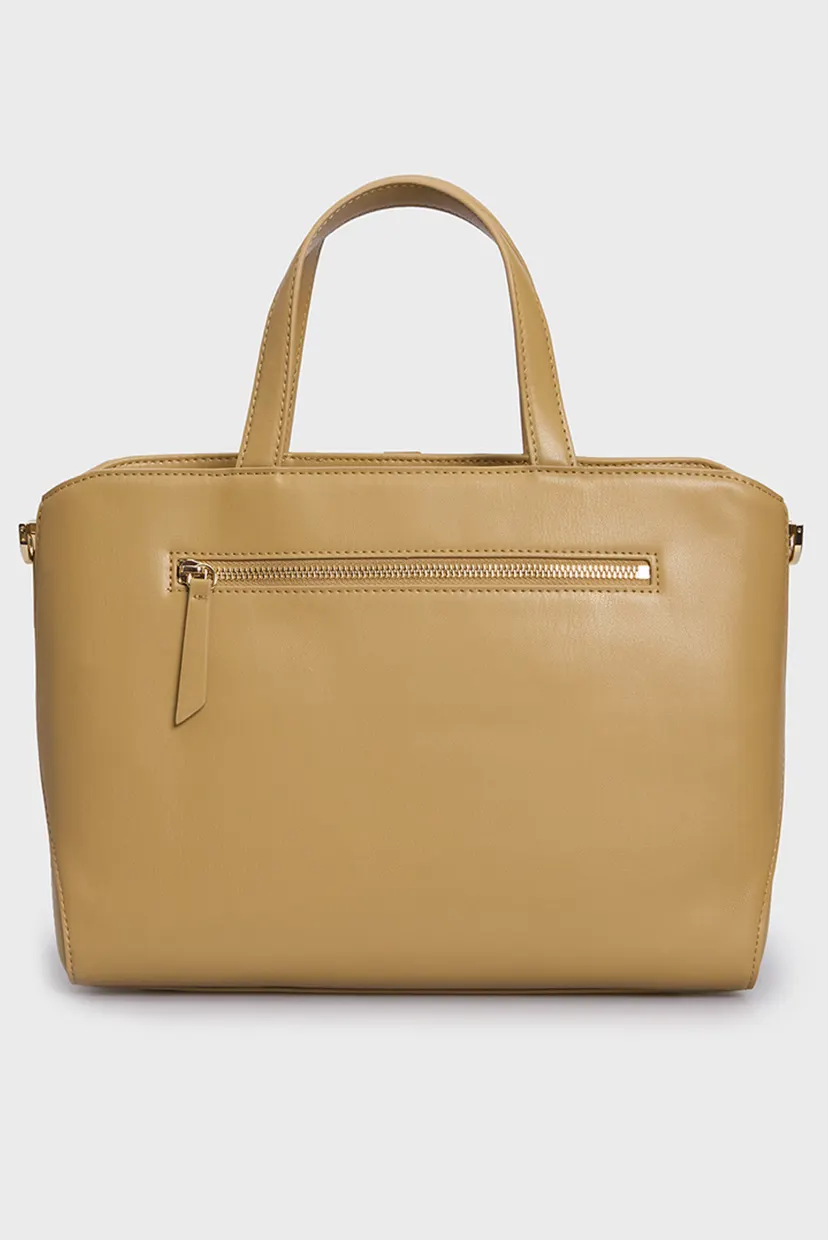 Жіноча бежева сумка TH HERITAGE SATCHEL 5
