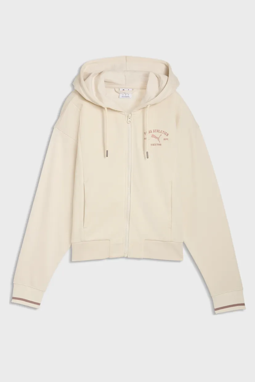 Жіноче бежеве худі PUMA Class Full-Zip Hoodie Women 4