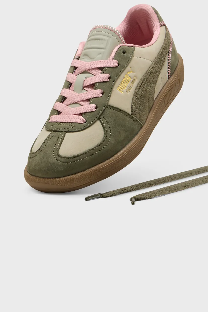 Жіночі оливкові шкіряні снікерси Palermo Lux Sneakers Women 5