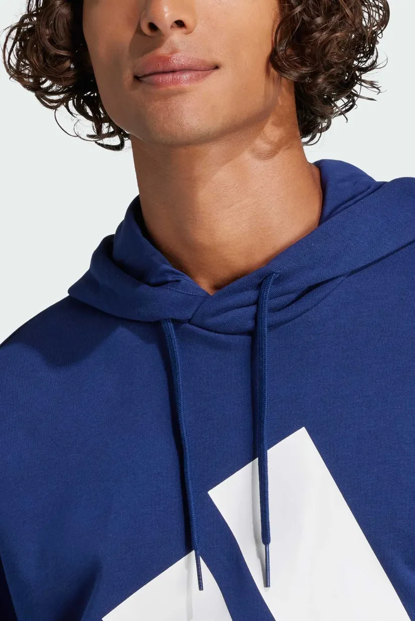 Мужское синее худи Essentials Big Logo French Terry 4
